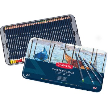 Derwent Watercolour Pencil Tin of 36