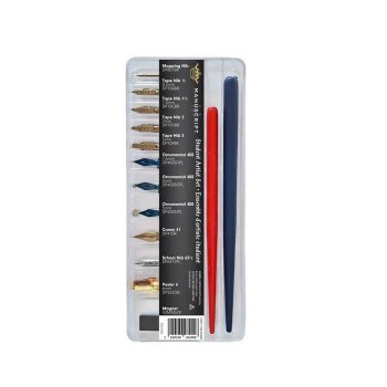 Manuscript Dip Pen Student Artist Nib & Pen Holder Set in Selection Box