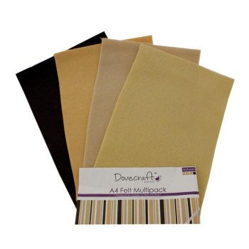 Dovecraft 8 x A4 Felt Naturals