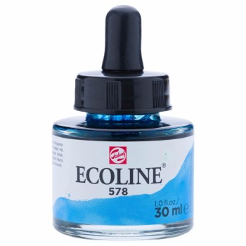 Ecoline Liquid Watercolour 30ml Sky Blue Cyan 578