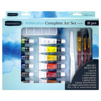Elements Complete Watercolour Set with Pad