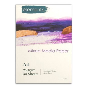 Elements A4 Mixed Media Pad 250gsm