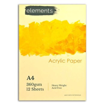 Elements Acrylic Pad A4 360gsm