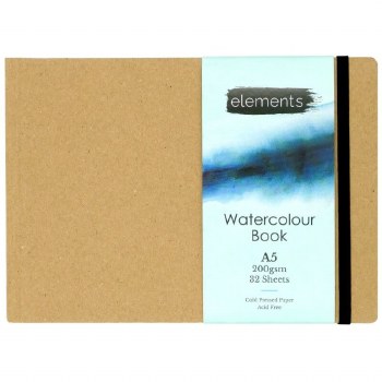 Elements A5 Hardback Watercolour Book