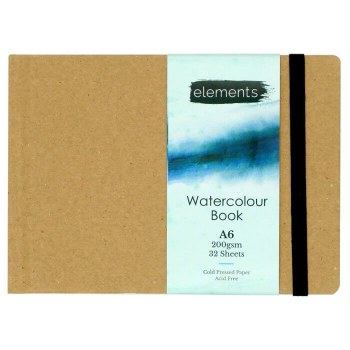 Elements A6 Hardback Watercolour Book
