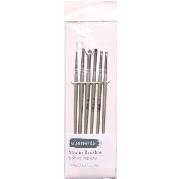 Elements Studio Brush - Set 6 Short Handle