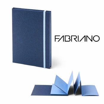 Fabriano Leporello Cromia Accordian Sketchbook - Light Blue