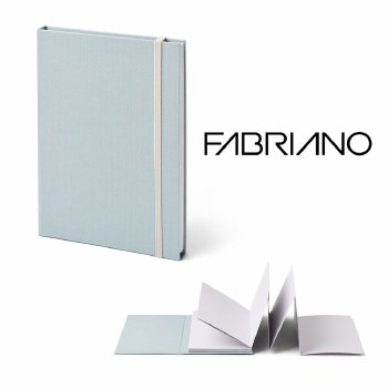 Fabriano Leporello Cromia Accordian Sketchbook - Pale Gray