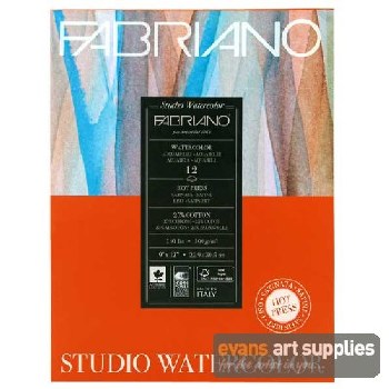 Fabriano Studio 9x12'' Hot Pressed 300gsm 12 sheets