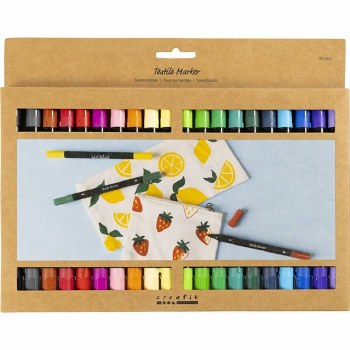 Fabric/Textile Marker Set of 20 Twin Tips