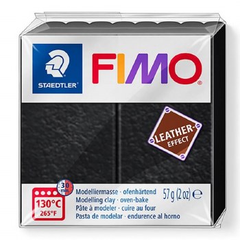 Fimo Leather Effect 57g Black