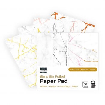 First Edition 6x6" Foiled Paper Pad White
