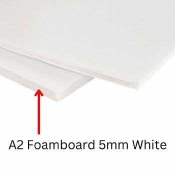 A2 Foamboard 5mm White (Min 3 Sheets)