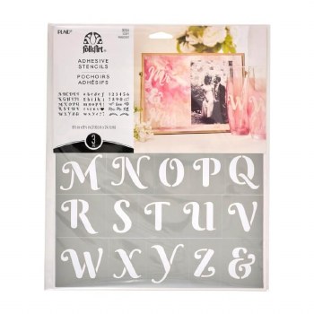 FolkArt Stencil Script Letters