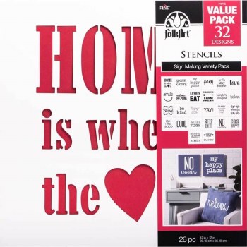 FolkArt Stencil Sign Making Value pack 26