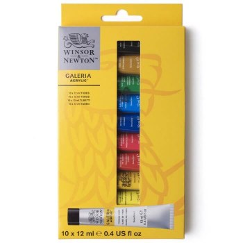 W&N Galeria 10x12ml Acrylic Set