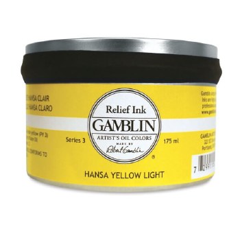 Gamblin Relief Printing Ink 175ml - Hansa Yellow Light