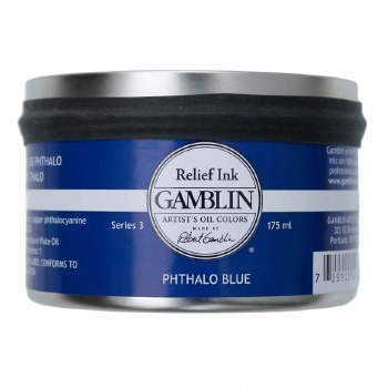 Gamblin Relief Printing Ink 175ml - Phthalo Blue