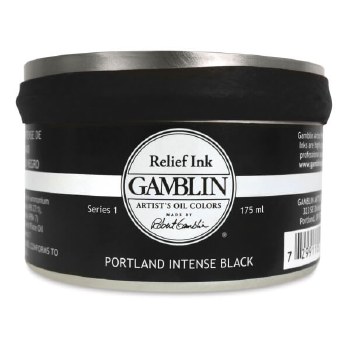 Gamblin Relief Printing Ink 175ml - Portland Intense Black