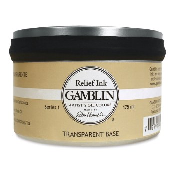 Gamblin Relief Printing Ink 175ml - Transparent base