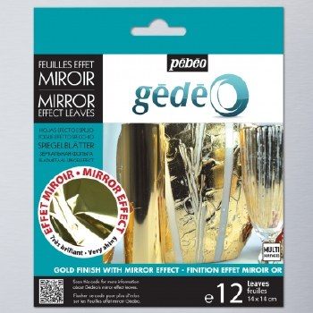 Gedeo Pack of 12 Mirror Effect Metal Leaves Gold