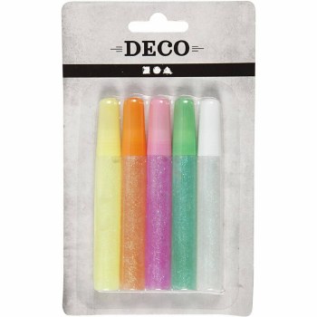 Glitter Glue Pens Pastel Shades 5x10ml