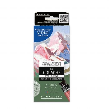 Sennelier Gouache Set 6 x 10ml tubes - Mountain Landscape