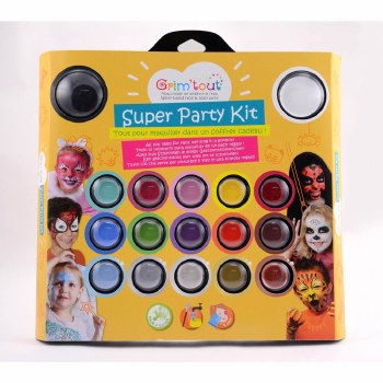 Grim'Tout Facepaint Super Party Kit of 17