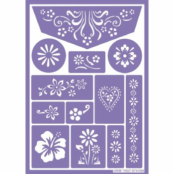 Grim'Tout Stencil Flowers