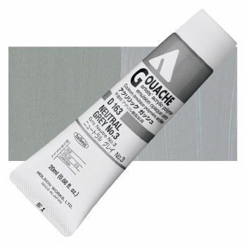 Holbein Acryla Gouache 20ml Neutral Grey 3