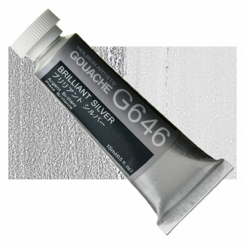 Holbein 15ml Artist Gouache G646 - Brilliant Silver