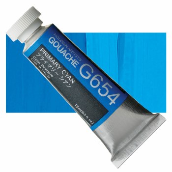 Holbein 15ml Artist Gouache G654 - Primary Cyan