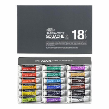 Holbein Artists' Gouache 15ml Set of 18