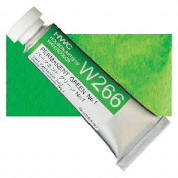Holbein 15ml Artist Watercolour W266 - Permanent Green No.1