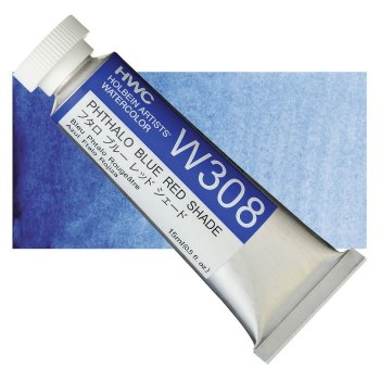 Holbein 15ml Artist Watercolour W308 - Phthalo Blue Red Shade