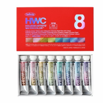 Holbein Artist Watercolour Iridescent Chroma Pearl Set of 8x5ml