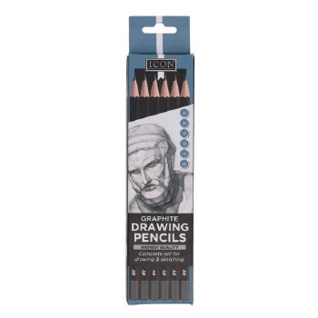 Icon Set 6 Graphite Pencils