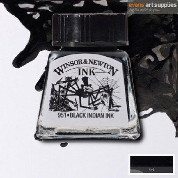 WINSOR & NEWTON INK 14ML BLACK