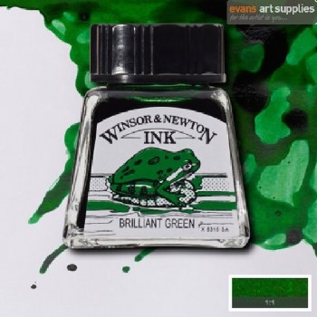 WINSOR & NEWTON INK 14ML BRILLIANT GREEN