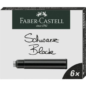 Faber Castell 6 Black Ink Cartridges