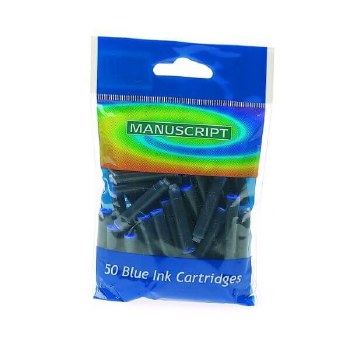 Manuscript 50 Blue Ink Cartridges
