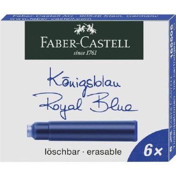 Faber Castell 6 Blue Ink Cartridges