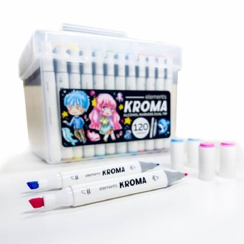 Kroma Alcohol Marker Set of 120 in Storage Box
