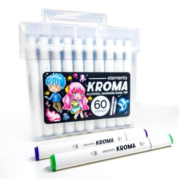 Kroma Alcohol Marker Set of 60 in Storage Box