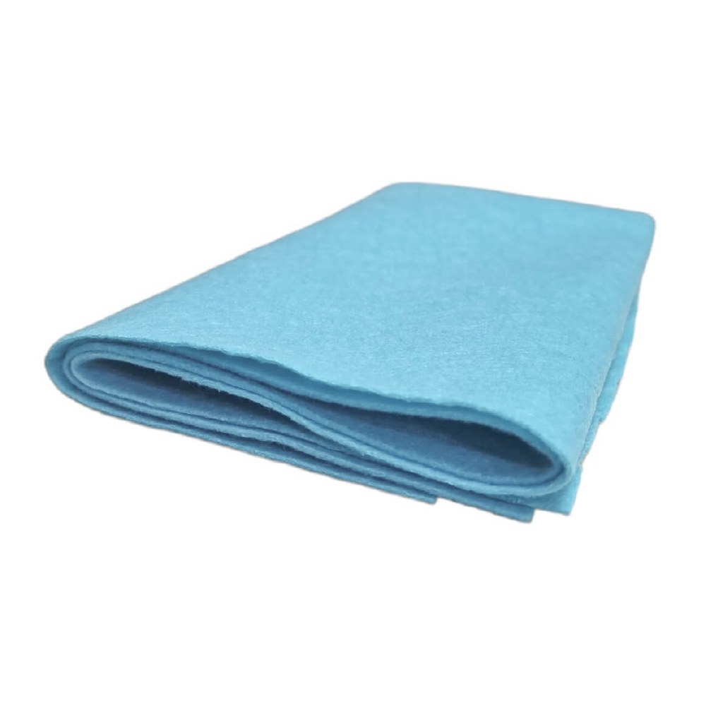 Light Blue 40% Merino Wool Blend Adhesive Felt Crafting Sheets Sz A4 