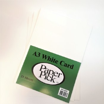A3 Paperpick White Card 25s