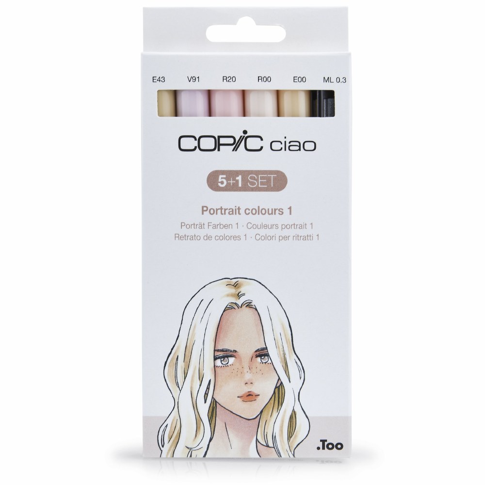 Copic : Ciao Marker : Skin Tones : Set Of 5+1