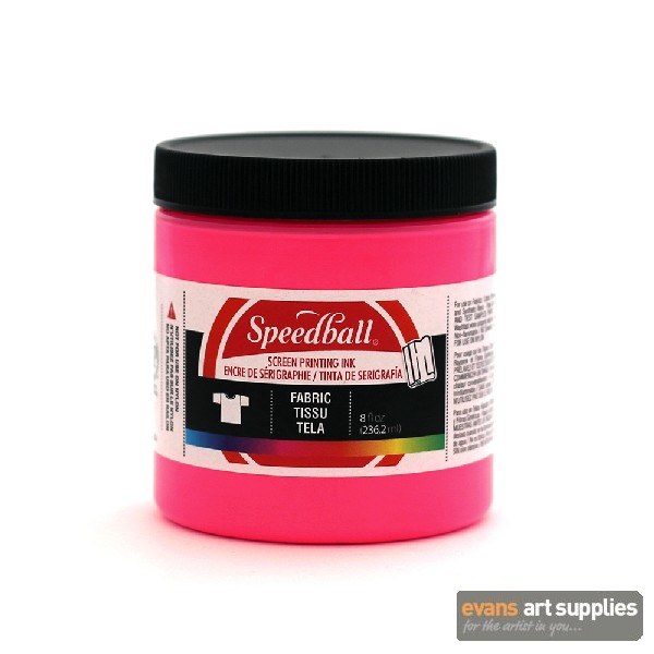 Speedball : Fluorescent Fabric Screen Printing Ink : 8oz : Hot