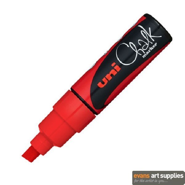 Uni Chalk Marker PWE8K Red K&M Evans Trading Ltd.