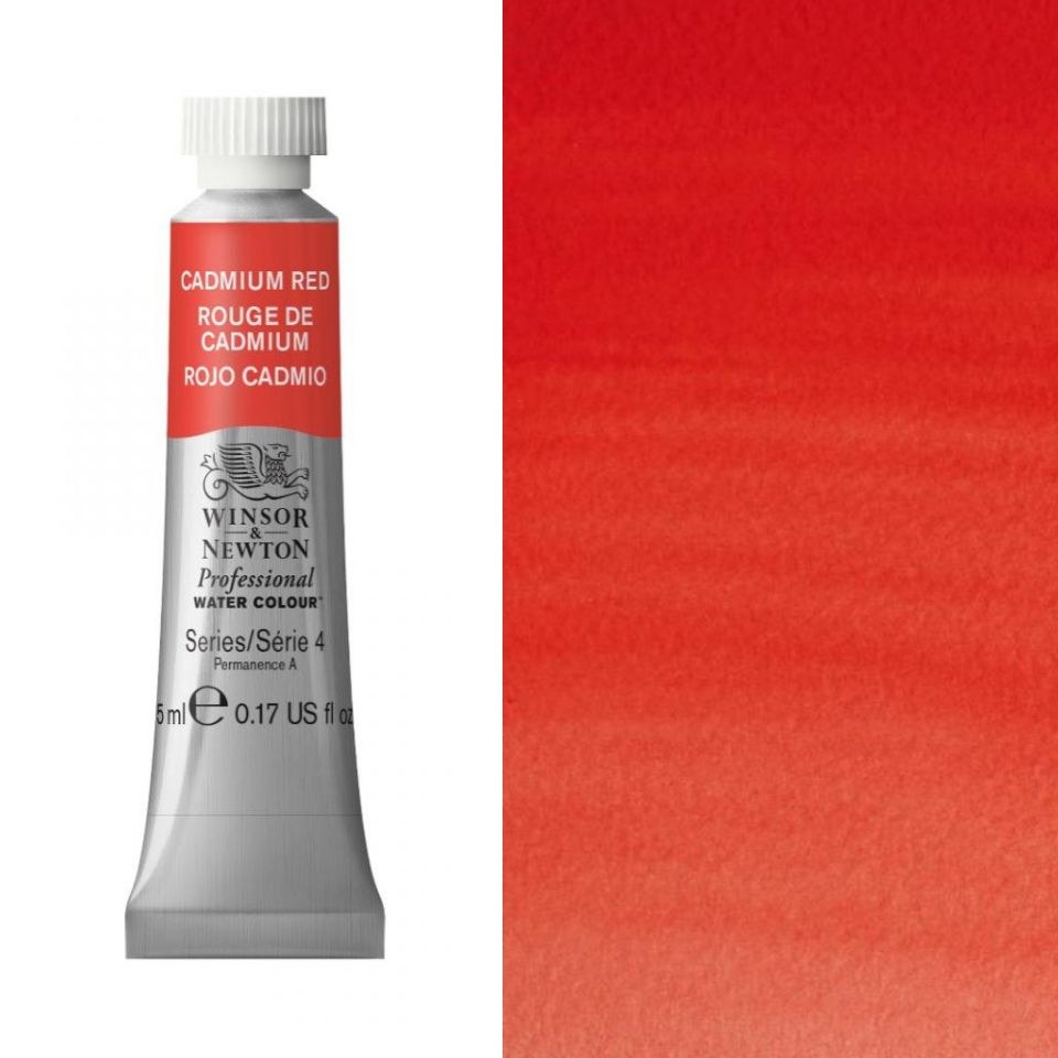 W&N Professional Watercolour 5ml Cadmium Red K&M Evans Trading Ltd.